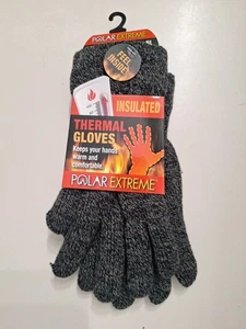 Polar Extreme Mens Insulated Stretch Thermal Lined Gloves Black Size M/L New - Picture 1 of 4