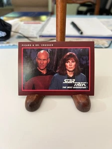 1991 Star Trek The Next Generation Trading Card #290 Picard & Crusher - Picture 1 of 2