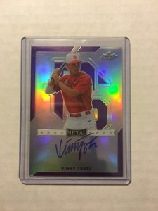 2017 Leaf Metal Perfect Game All American Vinny Tosti Purple Prismatic /25 AUTO