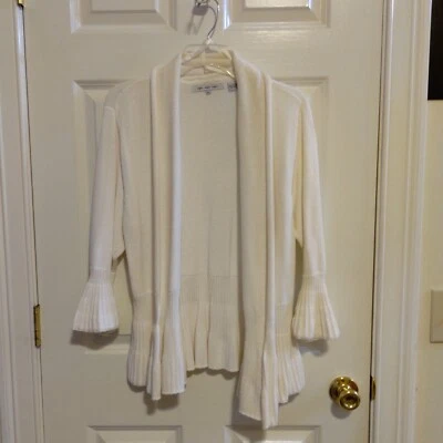 Ladies, White Cardigan Sweater. By Eight Eight Eight. Size XL - Image 1 of 4