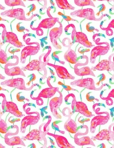 Nautical Fabric | Ready to Flamingle Flamingo Allover Pink | Dear Stella Yard - Picture 1 of 1