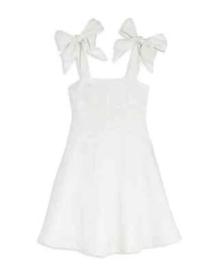 Vestido de linho Fanm Mon mimose feminino 4Y verde perfeito bordado fecho de correr nas costas - Imagem 1 de 4