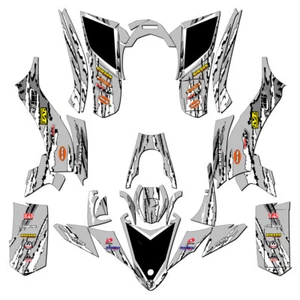 2017-2021 YFZ 50 SHREDDER Grey Senge Graphics Kit Compatible with Yamaha - Picture 1 of 7