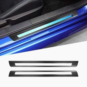 Tira de moldura de cubierta de umbral de puerta de fibra de carbono seca para Subaru BRZ 2022-2024 - Imagen 1 de 6