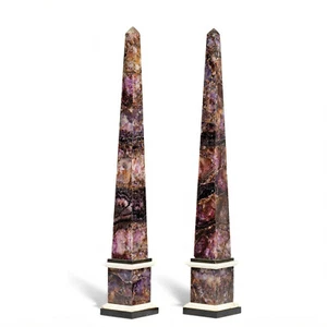 18 Zoll zwei Stück Steinobelisk mit eleganter Optik für Bürodekor - Bild 1 von 3