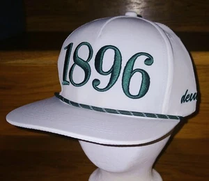 Deuce Golf 1896 Cap Mütze Herren weiß mit grüner Schrift Einheitsgröße Lederriemen neu - Bild 1 von 4