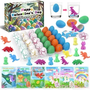 30 Pack Hatching Dinosaur Eggs,Dinosaurs Valentines Day Cards for Kids Grow I... - Picture 1 of 5