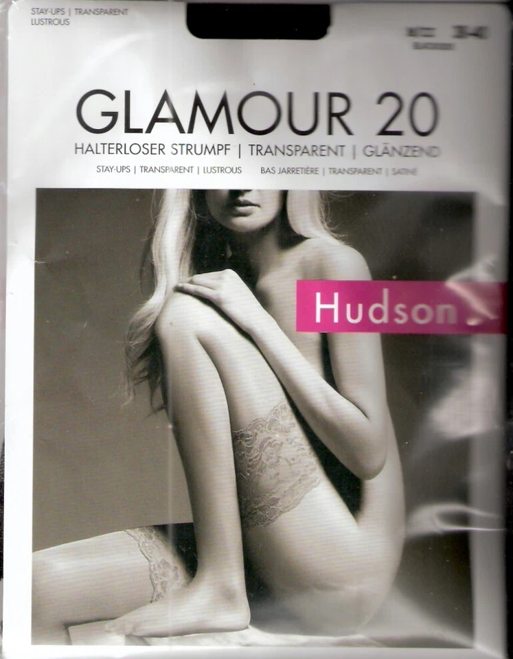 HUDSON Glamour 20 - halterlose Strümpfe Gr. 38-40 oder 41-42 schwarz - Bild 1 von 1