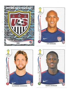 PANINI FIFA WORLD CUP BRAZIL 2014, Team USA 4 Stickers. B22