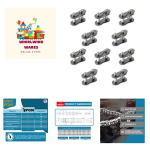 Heavy Duty Roller Chain Connecting Links 10 Pack - Picture 1 of 5