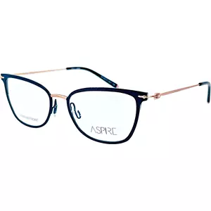 Aspire Optimistic montatura per occhiali da vista donna in metallo blu navy 52-17 titanio davanti - Foto 1 di 5