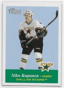 01/02 TOPPS HERITAGE ROOKIES RC Niko Kapanen #139