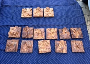 Antique German Oberammergau Passion Stations Of The Cross Christianity - Picture 1 of 21