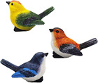 3 Pcs Miniature Decorative Figurines Garden Statue Birds Figures Decor Mini Figu