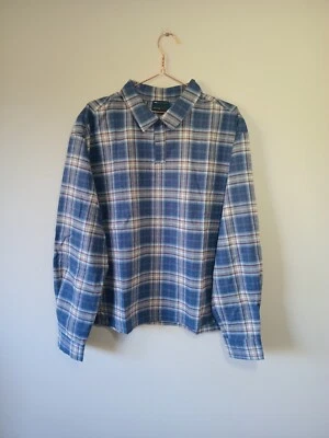 ASOS Men's Long Sleeve Casual Shirt in Blue Check, Size L, Relaxed Fit - Image 1 of 4
