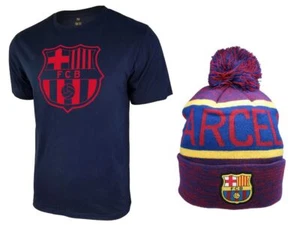 Icon Sports FC Barcelona Official Soccer T-Shirt and Beanie Combo 53 - Medium - Picture 1 of 1