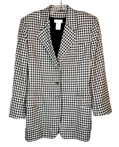 Cappotto donna Complice Gianni Versace 10 nero bianco gingham vintage passerella anni 90 strato - Foto 1 di 10