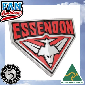 Fan Emblems Essendon Bombers 3D Chrome AFL Supporter Badge - Picture 1 of 5