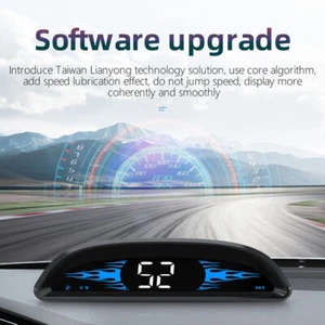 Car Motorcycles Digital GPS Speedometer Universal HUD Head Up Display LED Alarm - Picture 1 of 9