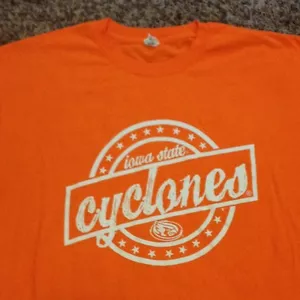 Camiseta para hombre Iowa State Cyclones grande naranja manga corta algodón mezcla de polietileno - Imagen 1 de 2
