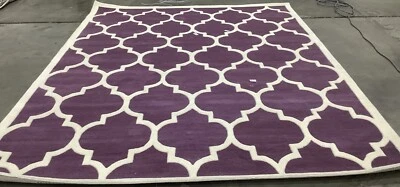 PURPLE / IVORY 8'-0" x 10'-0" Back Stain Rug, Reduced Price 1172680665 CHT733F-8 - Image 1 of 4