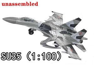 1/100 Sukhoi SU-35 Flanker Fighter Plastic Painted Unassembled Toy Model #6 - Picture 1 of 7