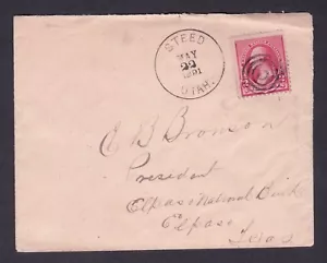 Steed, Utah Territory - Rare Davis Co. DPO (1890-1891) - 1891 Cover - Picture 1 of 2