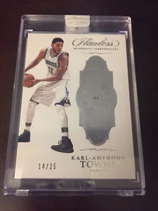 Karl Anthony Towns 2016-17 Panini Flawless Encased #88 Diamond Gem/25 Wolves - Picture 1 of 2