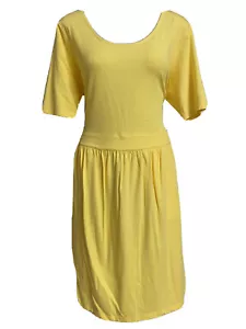Lands’ End Women Scoop Neck Short Sleeves Stretch Slip Dress Size 10-12 - Picture 1 of 7