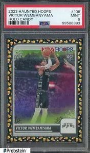 2023 Haunted Hoops #108 Victor Wembanyama Holo Candy Corn Rookie PSA 9 Pop 5 - Bild 1 von 2