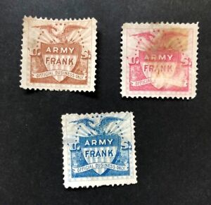 Unied States1898 ARMY STAMPS DURING SPANISH AMERICA WAR NO GUM