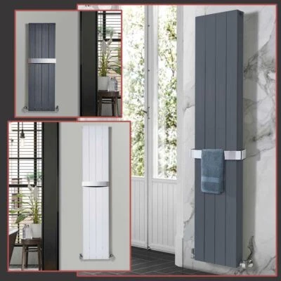NWT DIRECT Aluminium Vertical Designer Radiators NEWBOROUGH Single/Double Panels