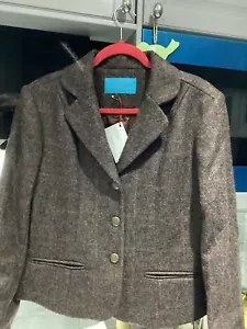 Giacca Ludlow tweed 3 bottoni taglia 10 blazer tweed lana marrone - Foto 1 di 6