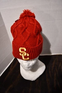 USC Trojaner "SC" Strick Bommel Beanie rot neu mit Etikett SC Authentic Apparel Erwachsene Einheitsgröße - Bild 1 von 6