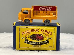 1950s Matchbox Lesney No 37A Bedford Coca Cola lorry UNEVEN LOAD n,mint in orig,