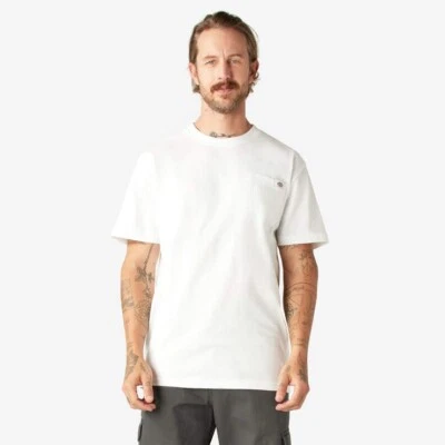 Camiseta de bolsillo Dickies manga corta peso pesado.  Dickies Pocket T WS450 WH Blanco Foto 1 de 3