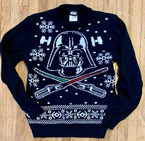 Star Wars Darth Vader Holiday Pullover Sweater Child Size 8 Long Sleeves