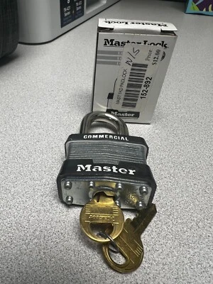Master lock commercial No. 1 padlock, new in box, comes with 2 keys - Image 1 of 2