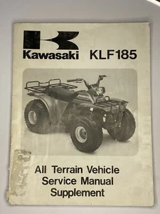 Vintage 1985 Kawasaki KLF185 All Terrain Vehicle Service Manual Supplement - Picture 1 of 6