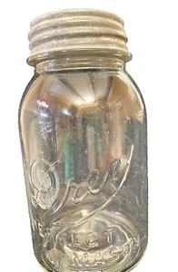 Drey  Prrfect Mason Jar Quart Size With Zink Lid #62 on Jar Rim - Picture 1 of 10