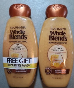 2 Garnier Whole Blends Repairing Shampoo Honey Treasures For Damaged Hair 12.5oz - Picture 1 of 2