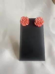 Orecchini Argento Rose Pasta di Corallo - Foto 1 di 2
