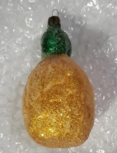 Vintage Ananas mundgeblasenes Glas Weihnachtsschmuck Tschechische Früchte 4,5" Neiman Marcus EG - Bild 1 von 4