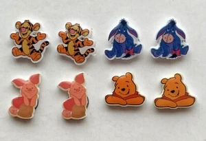 EEYORE WINNIE THE POOH TIGGER PIGLET STUD ACRYLIC EARRINGS GIFT BAG - Picture 1 of 20