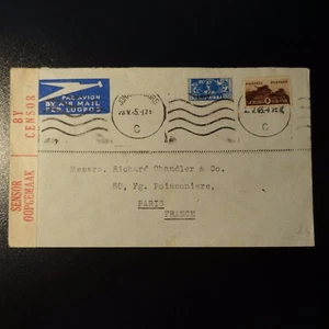 Africa From South COVER With Censored Military CAD Johannesburg -> Paris - Picture 1 of 2