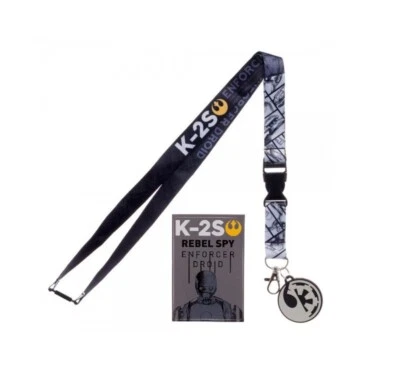 Star Wars Rogue One Lanyard K-2SO Rebel Spy Enforcer Droid ID Badge Holder - Image 1 of 4