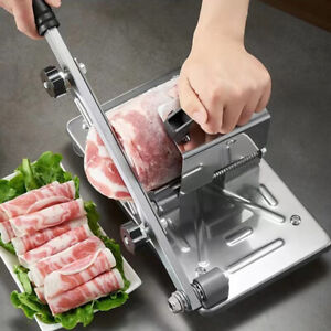 Manual Meat Roll Slicer Cutter Vegetable Fruit Stainless Steel Machine Kitchen S
