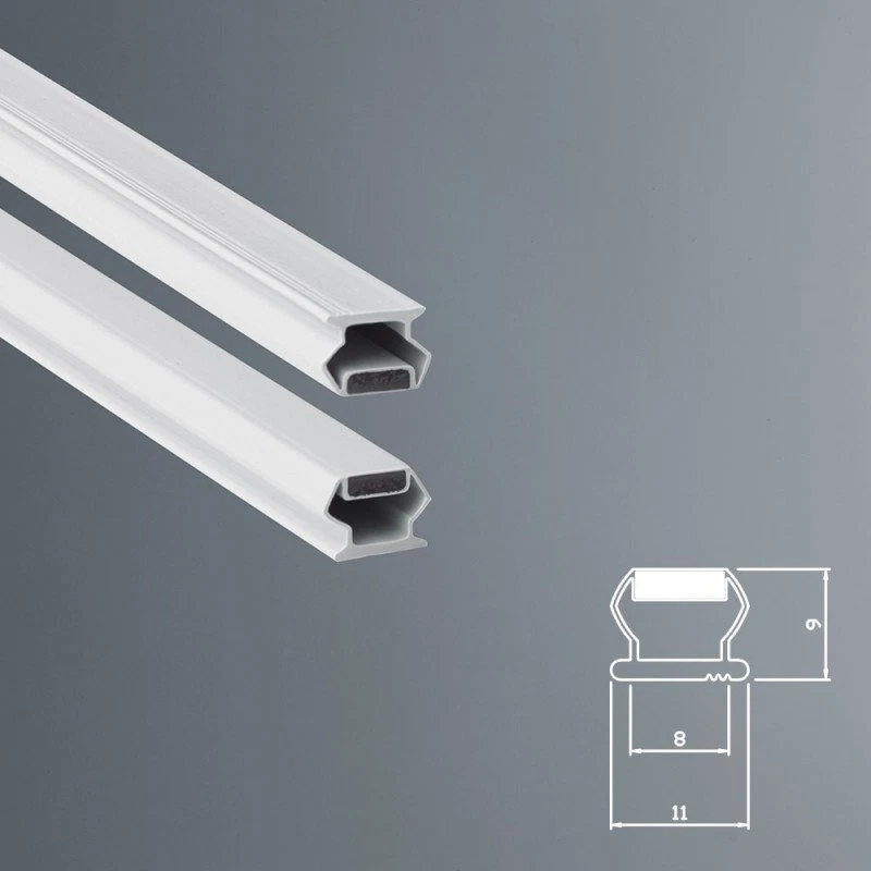 RICAMBI & BOX DOCCIA Guarnizione Magnetica Box Doccia in Gomma EC-MAG-13 - KIT 2 PEZZ - Colore Grigio