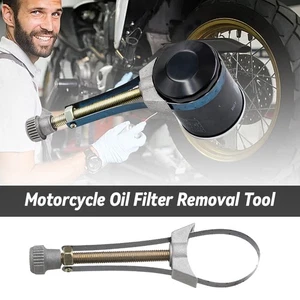 Car Auto Motorcycle Oil Filter Removal Tool Strap Wrench Diameter 60mm To 120mm - Foto 1 di 10