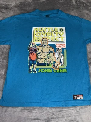 Camiseta John Cena WWE Auténtica Para Hombre Talla XL Azul Hustle Lealtad Respeto Foto 1 de 4